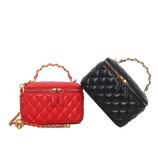 2025新款小香风 菱格金属小提手盒子包 单肩斜挎包手提包做工精致