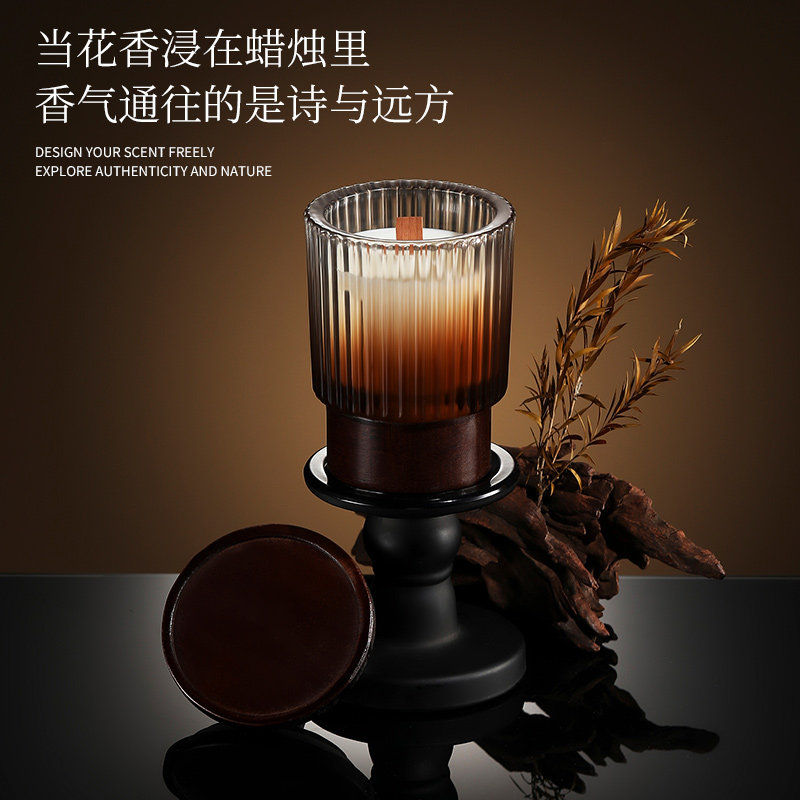 栀子花香薰精油蜡烛室内家用持久高级卧室小众香氛生日送礼
