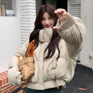 2024现货灯笼袖短款白鸭绒羽绒服