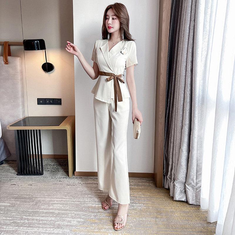 美容师工作服女套装高端足浴养生会所美容院皮肤管理春夏技师服