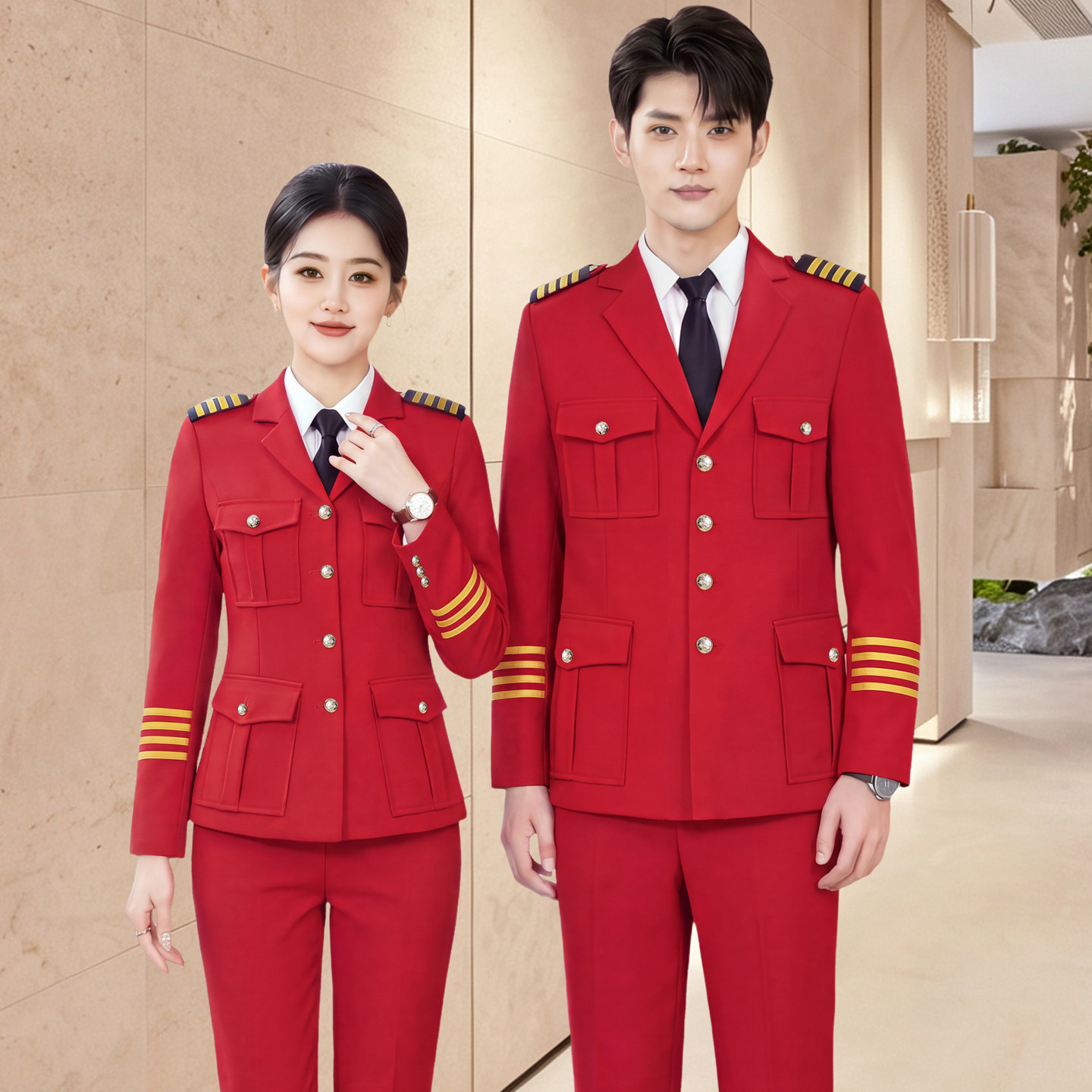 男女军鼓仪仗队礼服乐队演出服装西服套装礼宾工作服海航船员制服