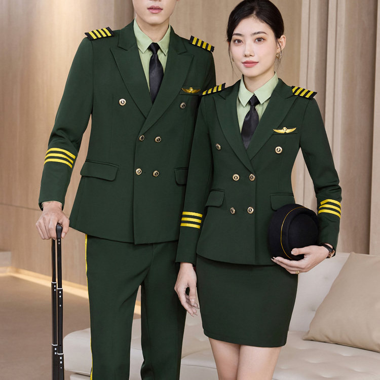 打军鼓演出服男女西装套装秋冬舞台乐队高铁安检保安服空姐工作服