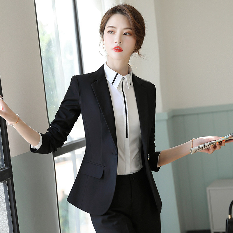 黑色修身西装外套女 高级感职业西服套装 2025新款春秋通勤款