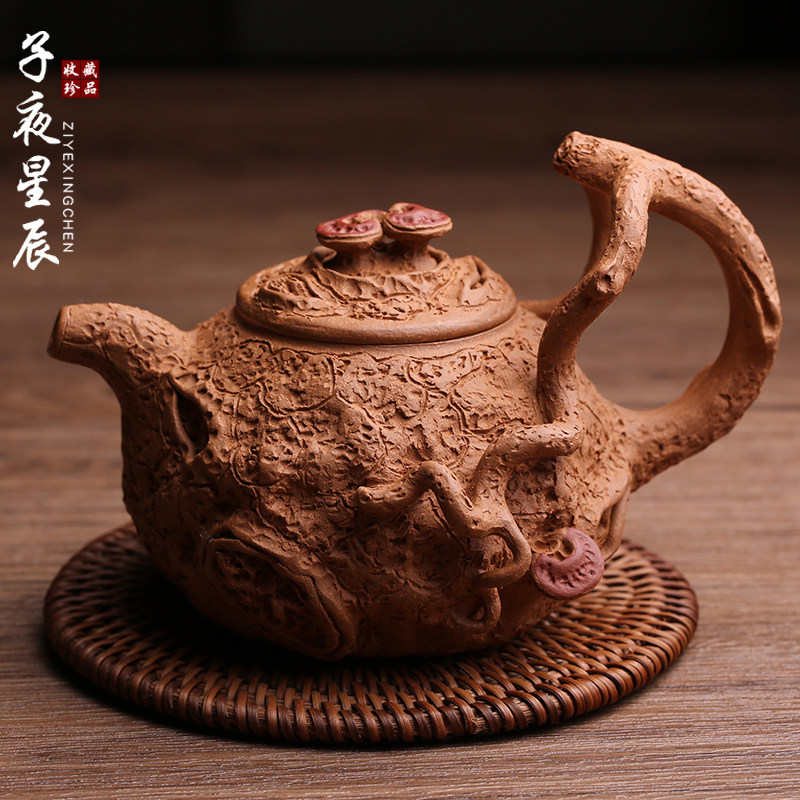宜兴原矿紫砂壶供春壶仿生器花器纯全手工名家泡茶壶大口功夫茶具