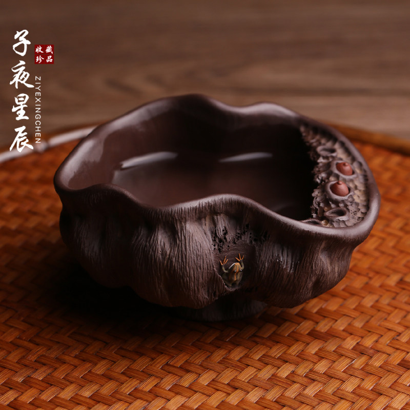 紫砂品茗杯纯手工青蛙功夫茶具