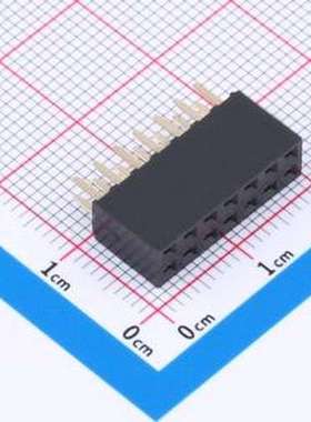 F185-1207A0ASUC2 排母 2x7P 间距:2.54mm 直插 插件,P=2.54mm