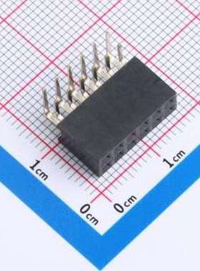 DS1024-2x6RF1 排母 2x6P 间距:2.54mm 弯插 黑色 插件,P=2.54mm