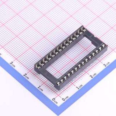 DS1009-28AT1WX-0A2 IC/晶体管插座 间距2.54mm P数:28P DIP-28