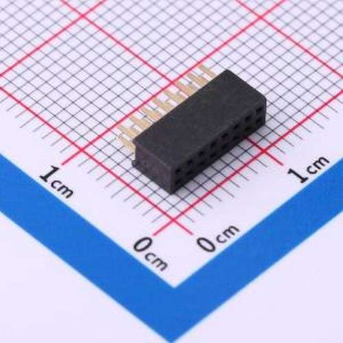 PM127V-12-16-H43 排母 排母 1.27mm 2x08P 直插 镀金 塑高H=4.3m