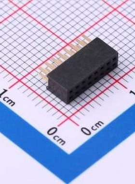 PM127V-12-16-H43 排母 排母 1.27mm 2x08P 直插 镀金 塑高H=4.3m