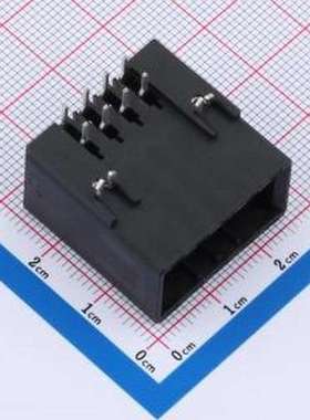 1717412-2 线对板针座 间距:3.81mm 弯插 弯插,P=3.81mm