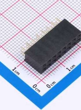 HDGCPH2.54-PZS-2X8 排母 2x8P 间距:2.54mm 直插 插件,P=2.54mm