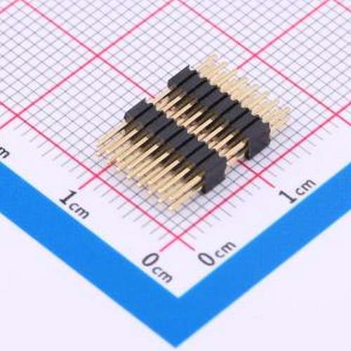 X1322WV-2x08H-C40D30-E80 排针 2x8P 间距:1.27mm 方针 插件,P=1