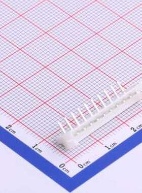 HX25005-10WAD 线对板针座 1x10P 间距:2.5mm 弯插 白色 弯插,P=2