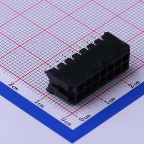 C3030WV-F-2X07P 线对板针座 2x7P 间距:3mm 直插 黑色 插件,P=3m