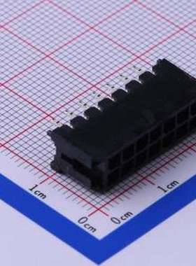 C3030WV-F-2X07P 线对板针座 2x7P 间距:3mm 直插 黑色 插件,P=3m