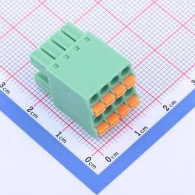 KF2EDGKNH-3.5-2*4P 插拔式接线端子 3.5mm 2x4P 排数:2 每排P数: