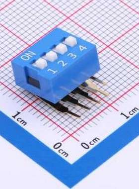 DA-04-B-T 拨码开关 蓝色90度弯脚 4位 KE拨码开关 插件
