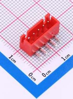 XY-XH2.54-5A21-R 线对板针座 XH 2.54mm 1x5P 弯插 红色 弯插,P=