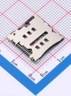 ZX-MSIM-281.55J SIM卡连接器 卡托式 MicroSIM卡 卡座 SMD