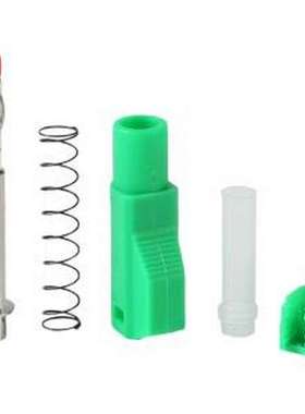 25.450.4 香蕉头/鳄鱼夹 [5件套] 4mm 伸缩护套焊接叠插插头 绿