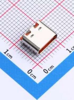 MC-1017ACP16 USB连接器 USB TYPE C 16PIN单排7.35橙色 SMD