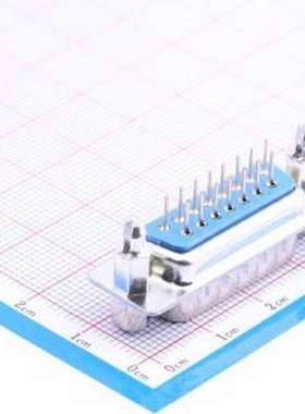 DB15 公头蓝色带固定螺柱双排 D-Sub/VGA连接器 蓝色 插件