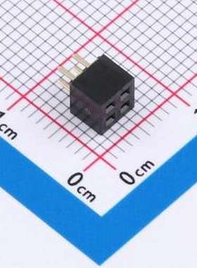 CSFA201-0202A001R1AC 排母 2x2P 间距:2mm 直插 插件,P=2mm