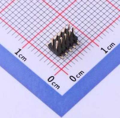 X1321WVS-2x05J-C40D53 排针 2x5P 间距:1.27mm 方针 SMD,P=1.27m