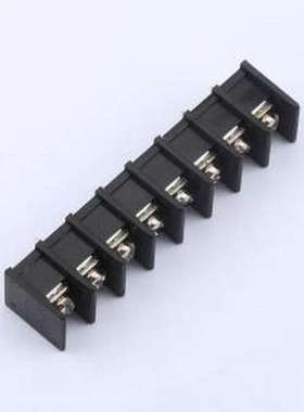 WJ45S-B-9.5-8P 栅栏式接线端子 间距P=9.5mm 8Pin位 边脚 黑色