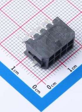 HC-MX3.0-2*4AWT-05 线对板针座 2x4P 间距:3mm 卧贴 黑色 SMD,P=