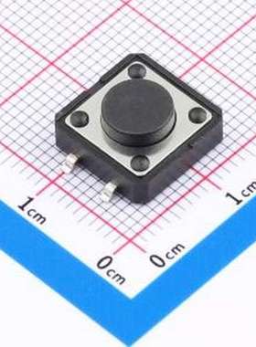 HX TS125TP 250gf 009 轻触开关 12x12x5mm 立贴 轻触开关 插件,1