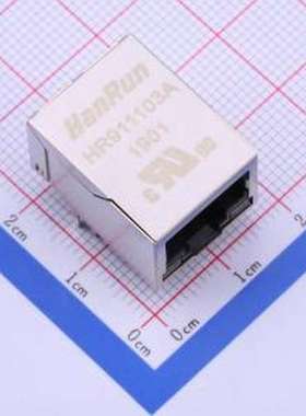 HR911103A 以太网连接器(RJ45 RJ11) 弯插 带LED 插件