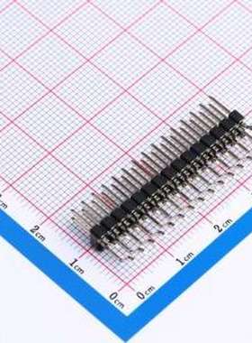 PZ254-2-15-WS 排针 2x15P 间距:2.54mm 方针 卧贴 黑色 SMD,P=2.