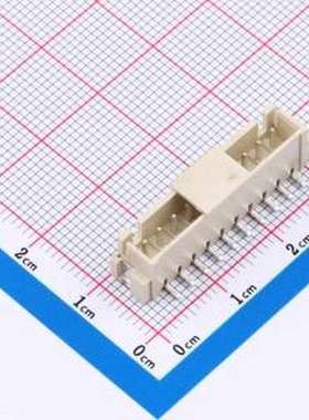MXXH-2.54-10P-LG1-0-A 线对板针座 间距:2.5mm 立贴 象牙白 SMD,