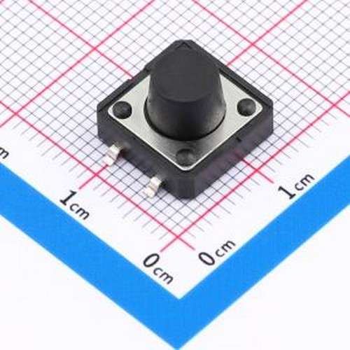 HX TS128TP 250gf 009 轻触开关 12x12x8mm 立贴 轻触开关 插件,1