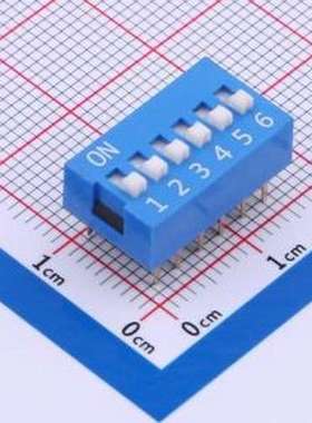 DS-06-B-T 拨码开关 蓝色平拨 6位 DIP拨码开关 插件