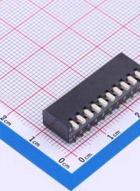 DSPV10LSGET 拨码开关 2.54mm 10位贴片琴键式拨码开关 SMD-20P,9