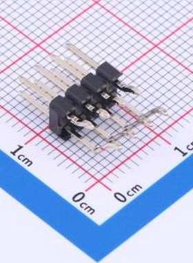 PZ254-2-04-WS 排针 2x4P 间距:2.54mm 方针 卧贴 黑色 SMD,P=2.5