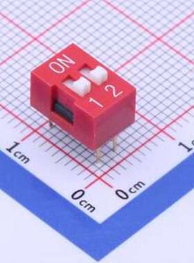 KF1001-02P-R0-FL-ON-01B 拨码开关 间距2.54mm 平拨,凸起式 2位