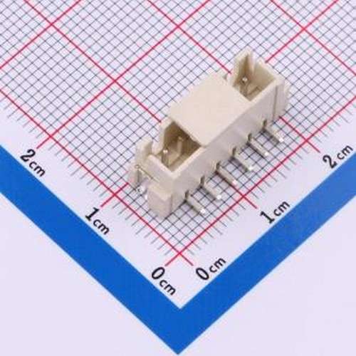 WAFER-XH2.54-6PLT-W1-P 线对板针座 1x6P 间距:2.54mm 立贴 SMD,