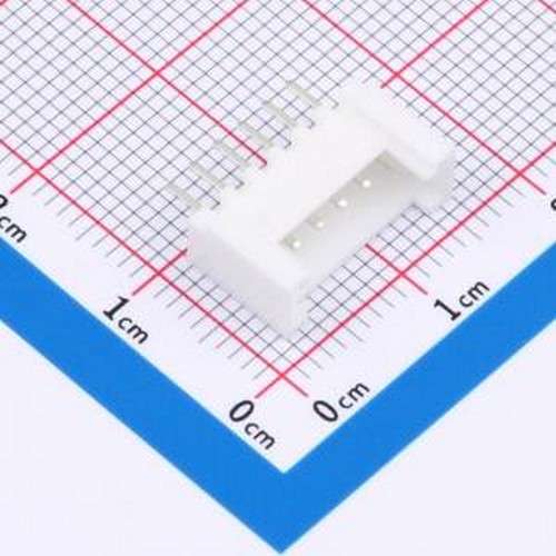 WF-1A200B6P 线对板针座 间距2.0mm 直插 带扣 1x6P 插件,P=2mm