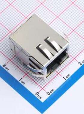 R-RJ45R08P-C007 以太网连接器(RJ45 RJ11) 弯插 带LED 插件