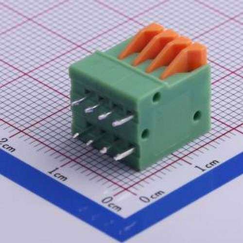 KF141V-2.54-4P 弹簧式接线端子 2.54mm 每排P数:4 插件,P=2.54mm