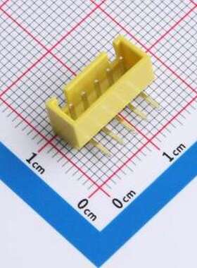 XY-XHB2.54-5A21-YT 线对板针座 XHB 2.54mm 1x5P 弯插 带扣 黄色