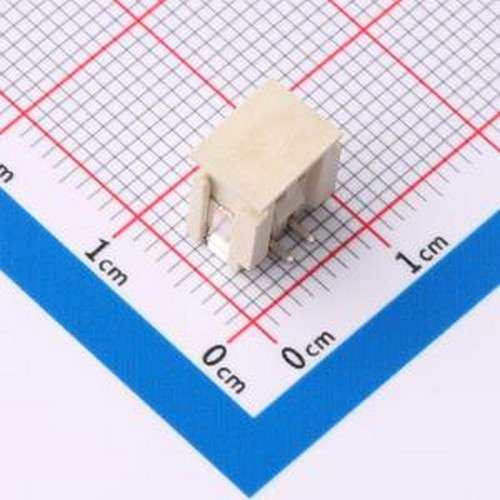 ZX-HY2.0-2PLT 线对板针座 1x2P 间距:2mm 立贴 系列:HY SMD,P=2m