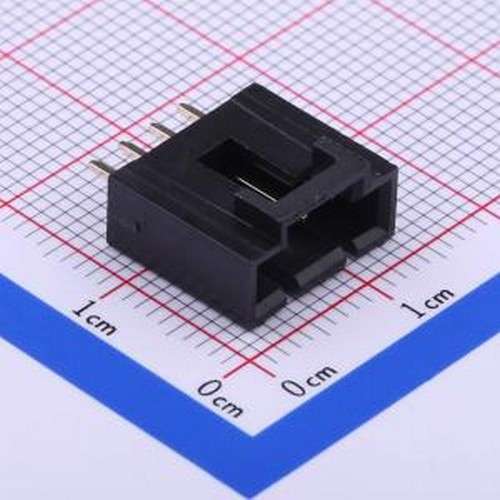X9556WV-04-N0V01 线对板针座 1x4P 间距:2.54mm 直插 插件,P=2.5