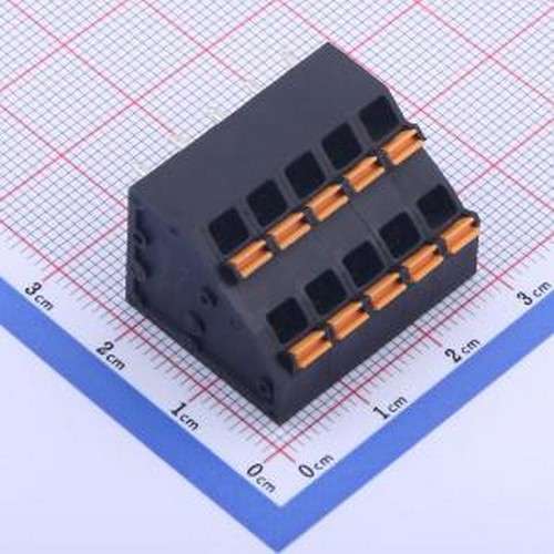 KFM736H-5.0-2*5P 弹簧式接线端子 2x5P 5mm 每排P数:5 排数:2 插