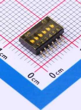 DSHP06TSGER 拨码开关 1.27mm 6位贴片拨码开关(S脚) SMD-12P,5.4