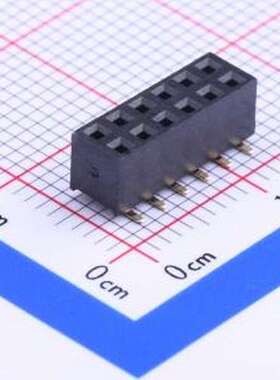 B-2202N12P-B121 排母 间距:2mm 2x6P 黑色 SMD,P=2mm